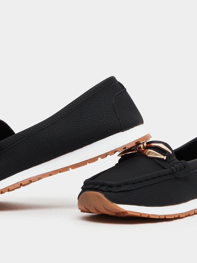 Take Two Women Metal Buckle Detail Loafers - Image 3